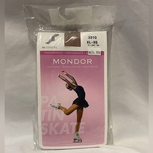 Mondor 3310 Footed Women’s Light Tan Tights - Picture 5 of 9